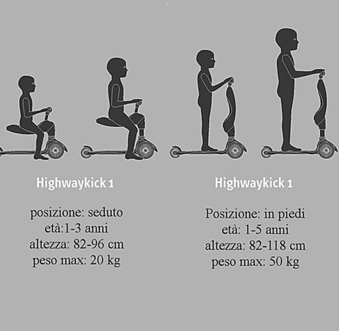 Scoot and Ride Highwaykick 1 Monopattino e Triciclo 2in1 