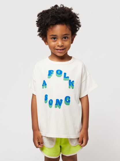 T-shirt in cotone stampa A folk song