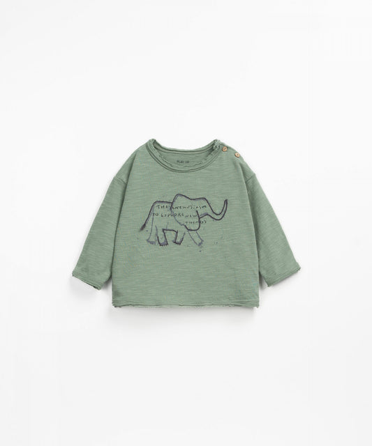 T-shirt Elefante colore verde