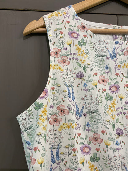 Blusa in cotone stampa fiori