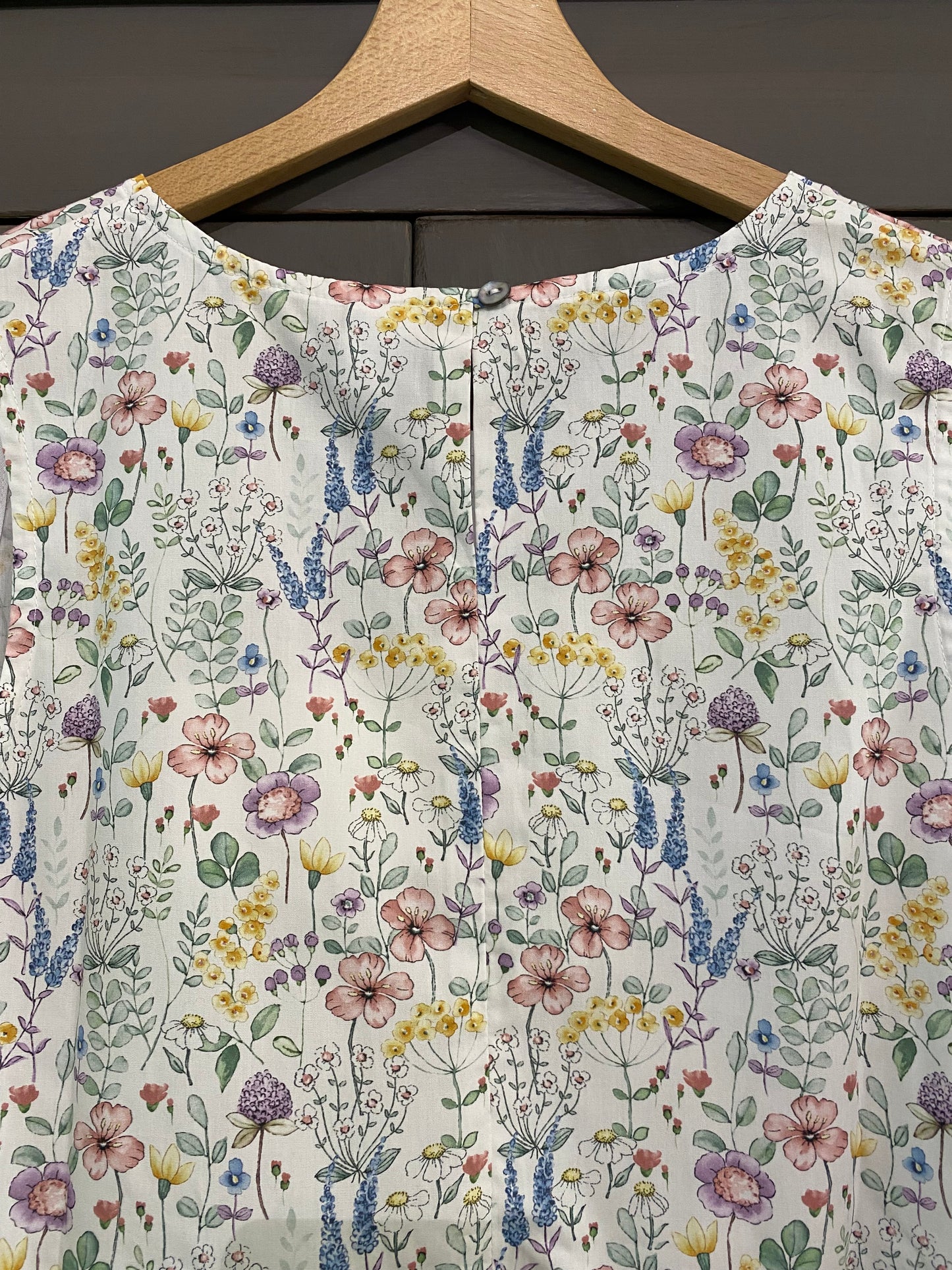 Blusa in cotone stampa fiori