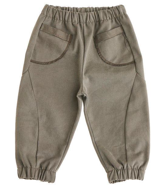 Pantaloni in cotone colore grigio