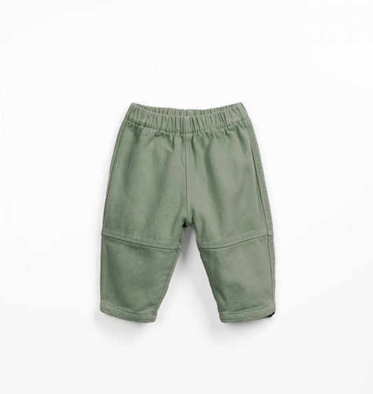 Pantaloni di twill di cotone colore verde