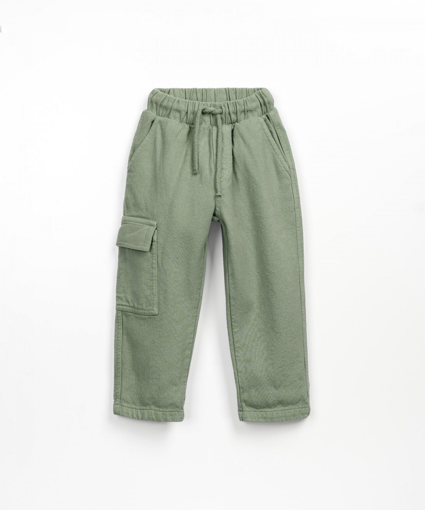 Pantaloni twill di cotone colore verde oliva