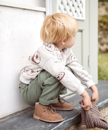 Pantaloni twill di cotone colore verde oliva