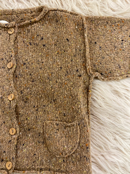 Cardigan Lana riciclata colore camel