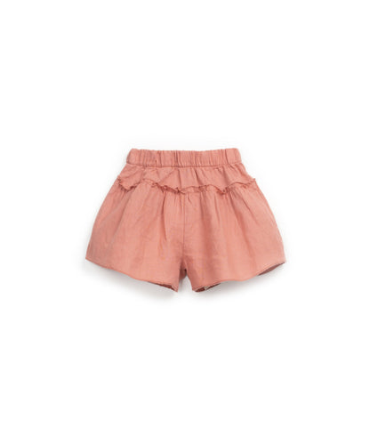 Shorts in lino colore rosa lampone