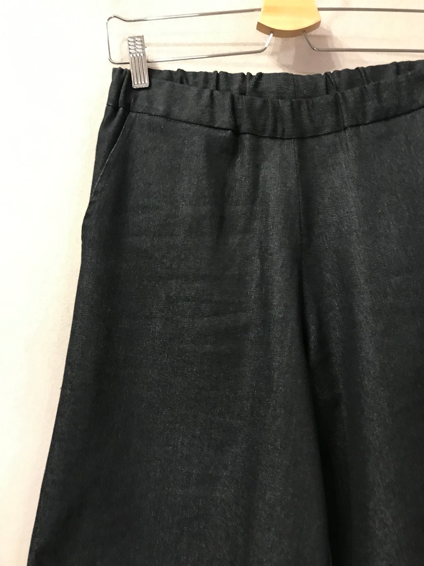 Pantalone palazzo in jeans colore nero