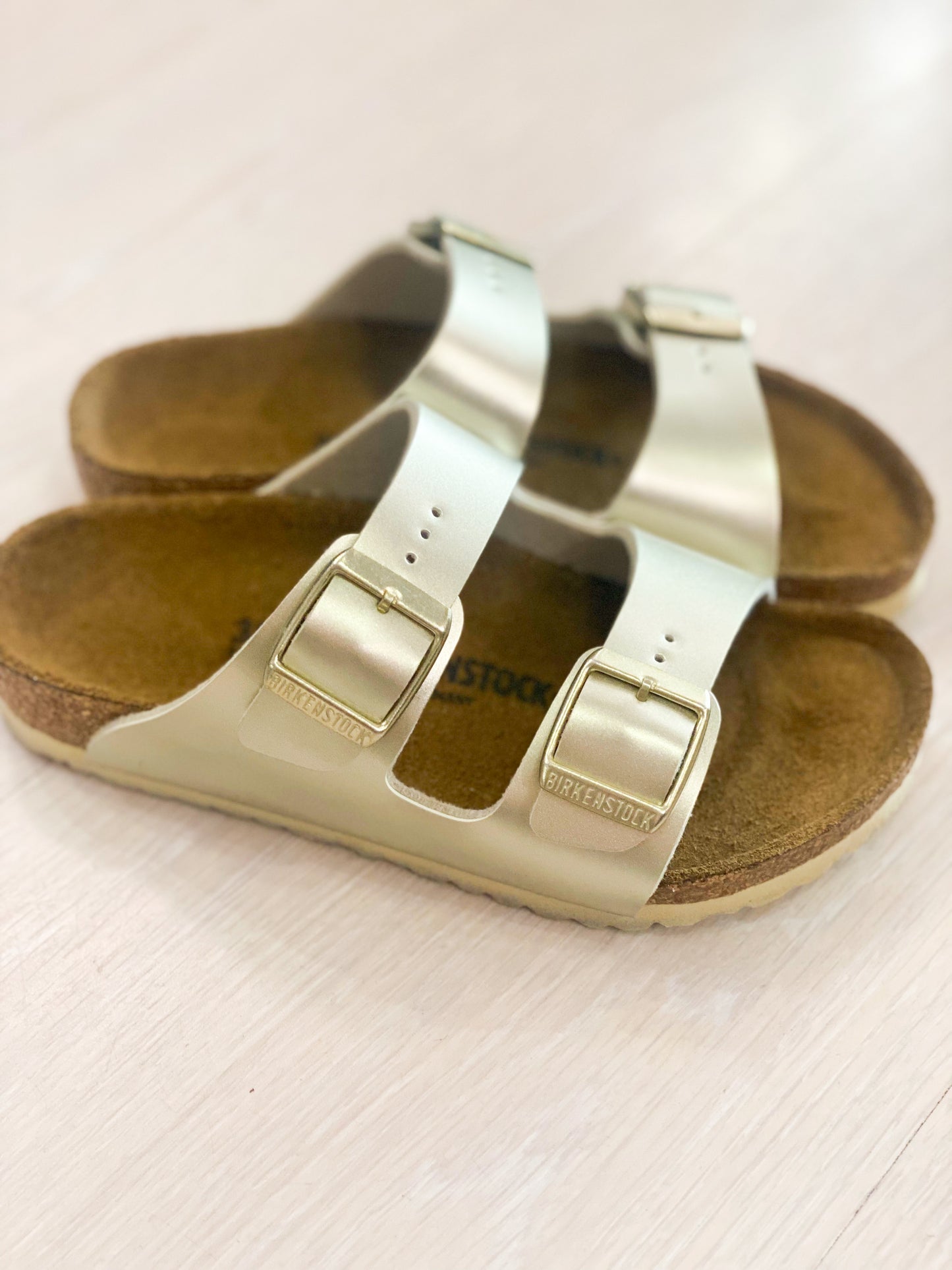 BIRKENSTOCK Arizona ciabattina bambina electric metallic gold