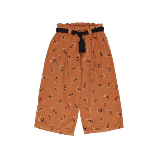 Pantaloni fiorellini toffee