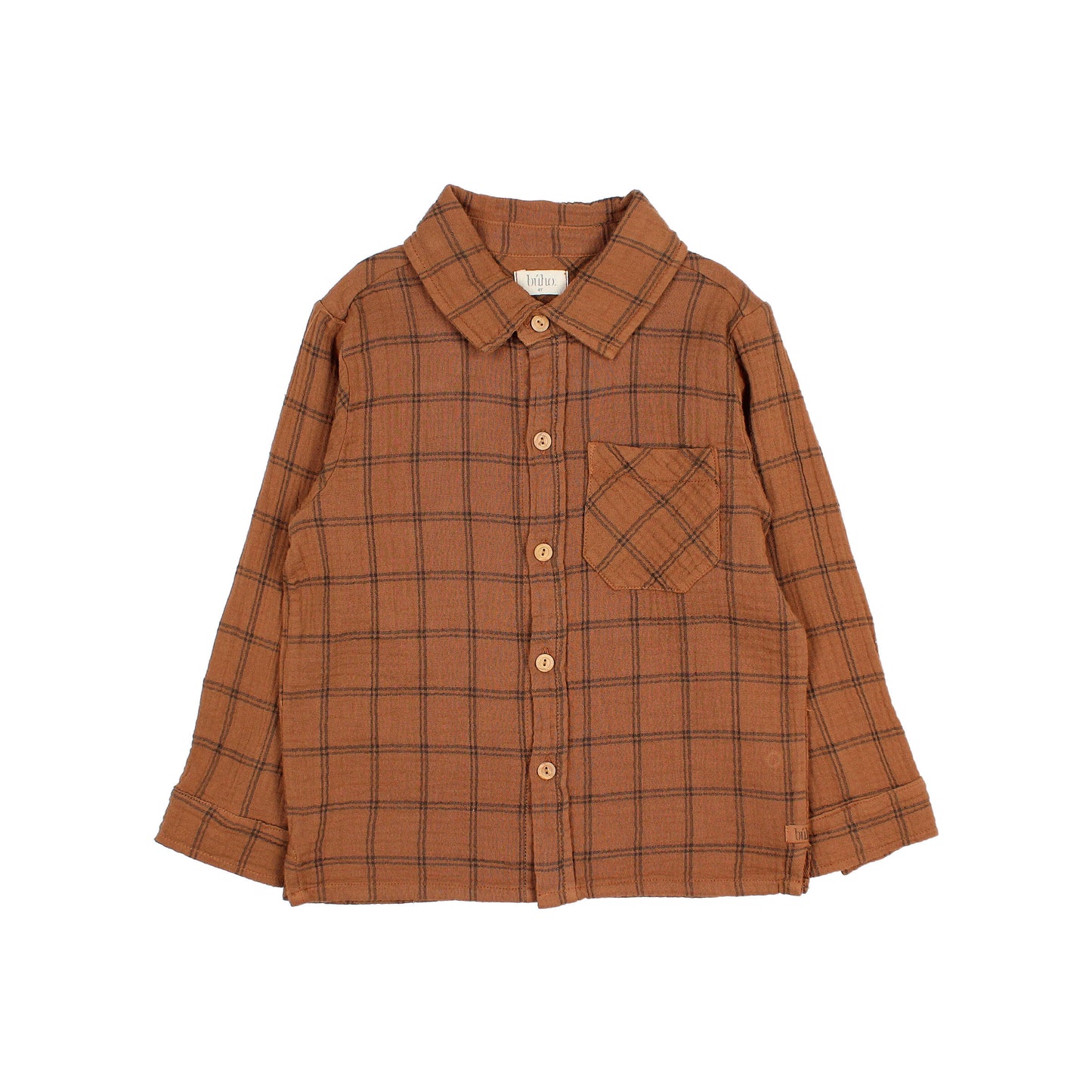 Camicia a quadri toffee