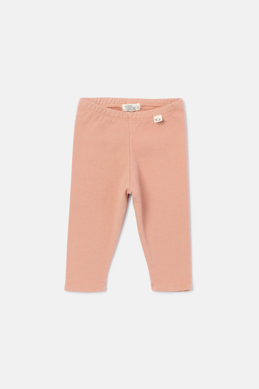 leggins bambina in cotone colore rosa antico