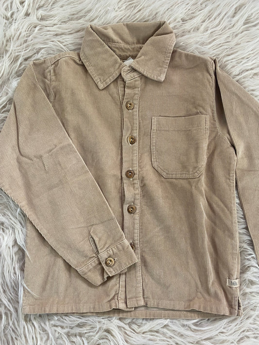 Camicia velluto mille righe colore camel