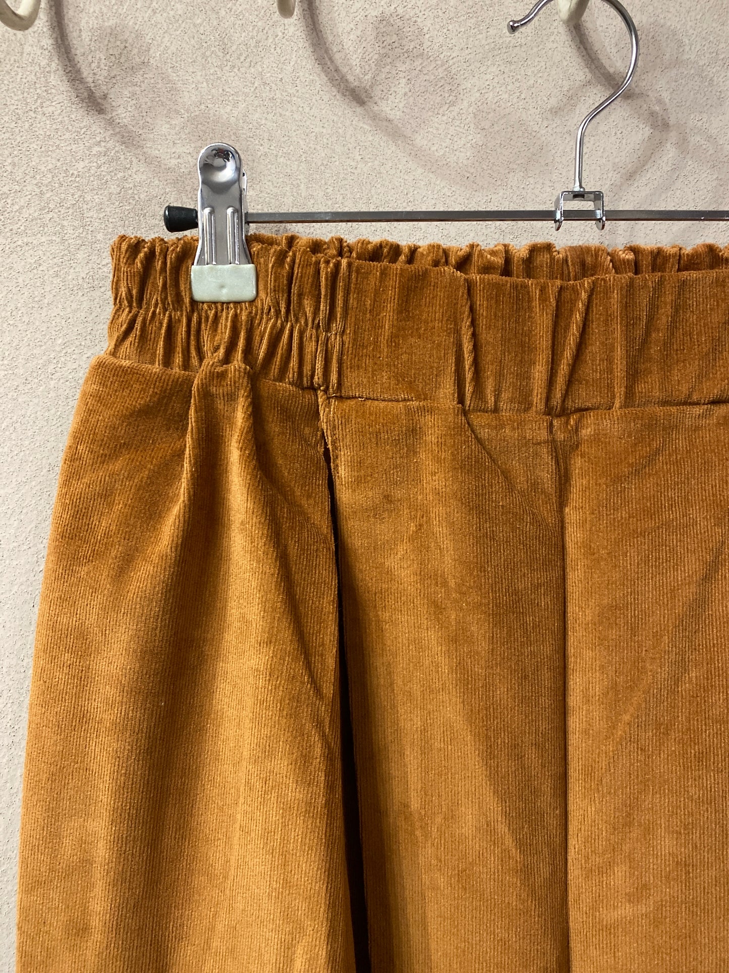 Pantalone palazzo velluto colore zucca