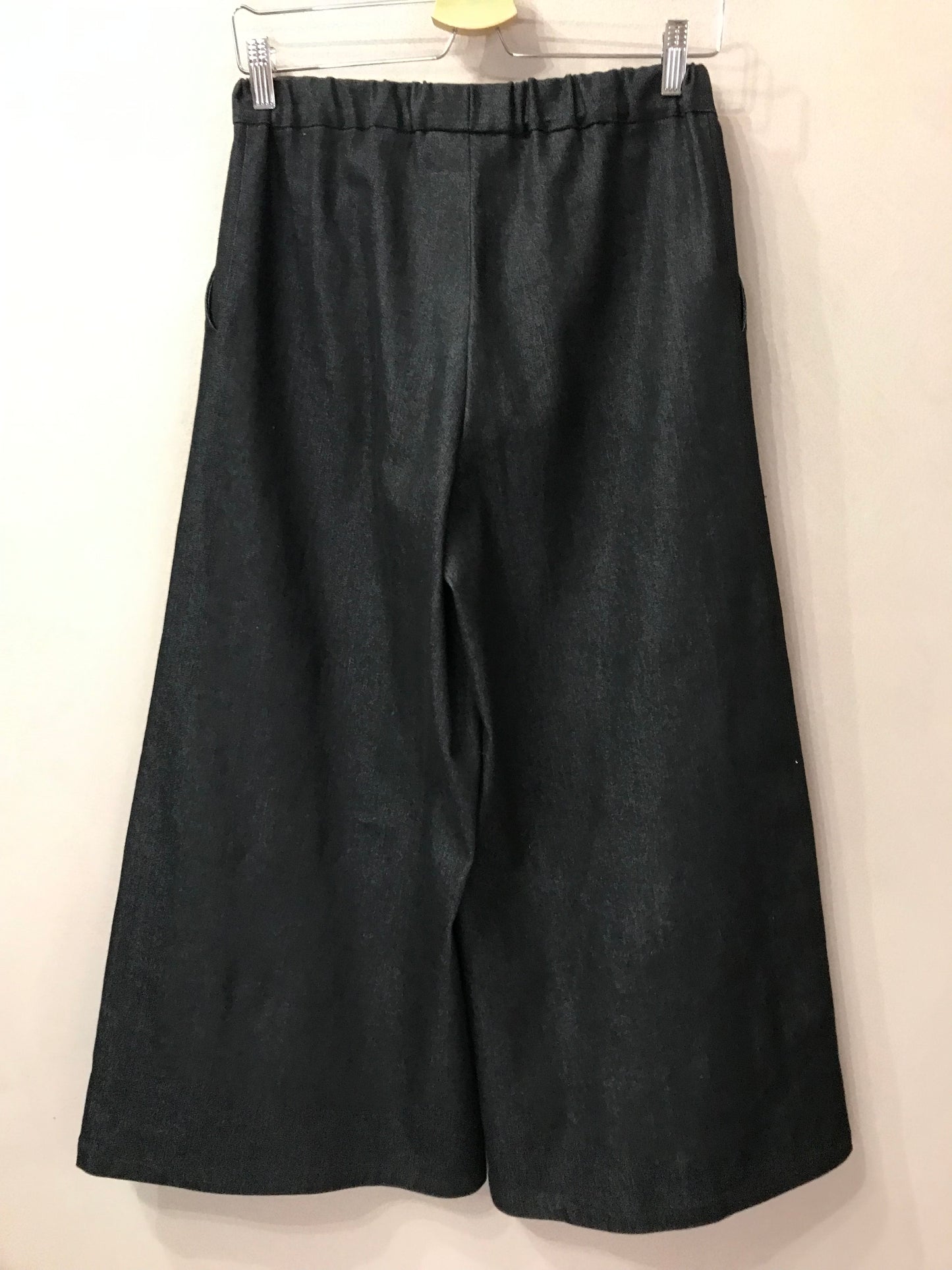 Pantalone palazzo in jeans colore nero