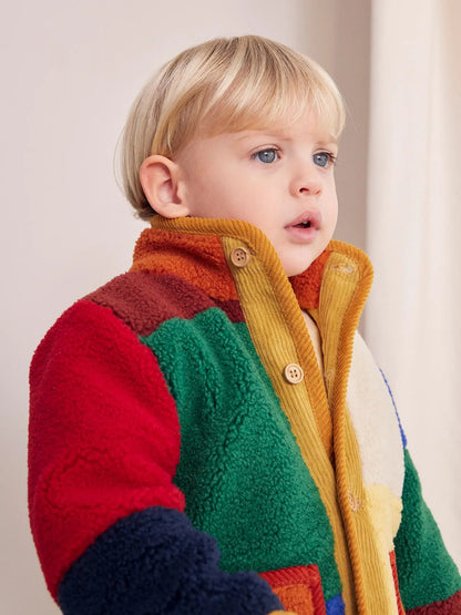 Giacca teddy color block Baby