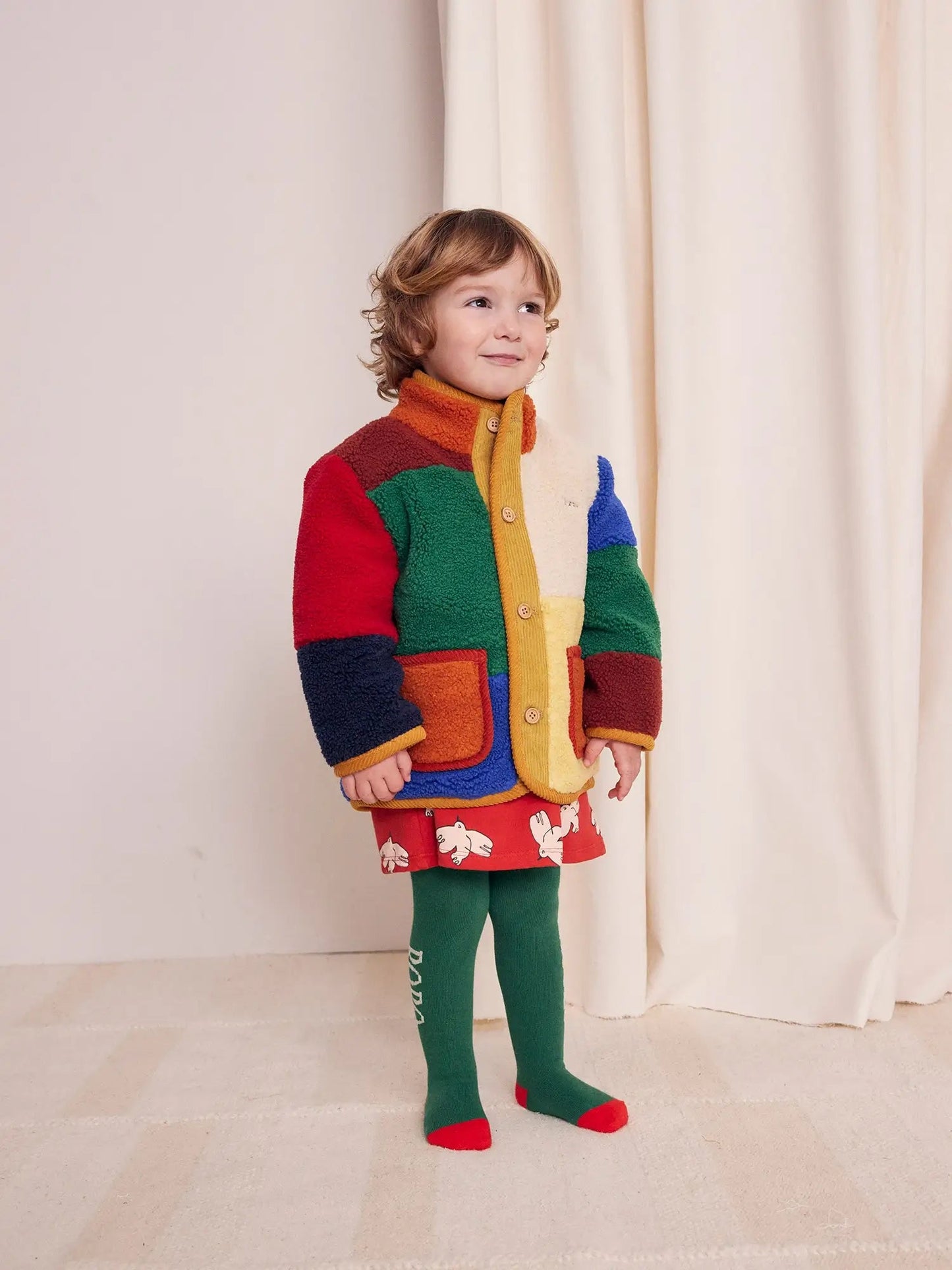 Giacca teddy color block Baby