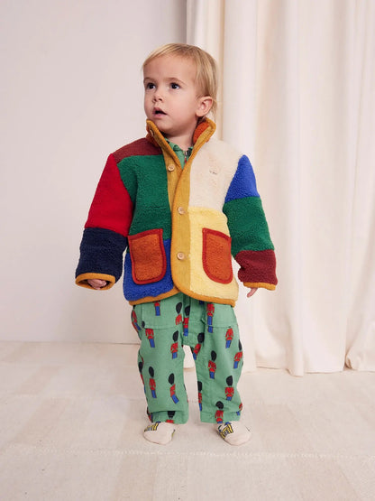 Giacca teddy color block Baby