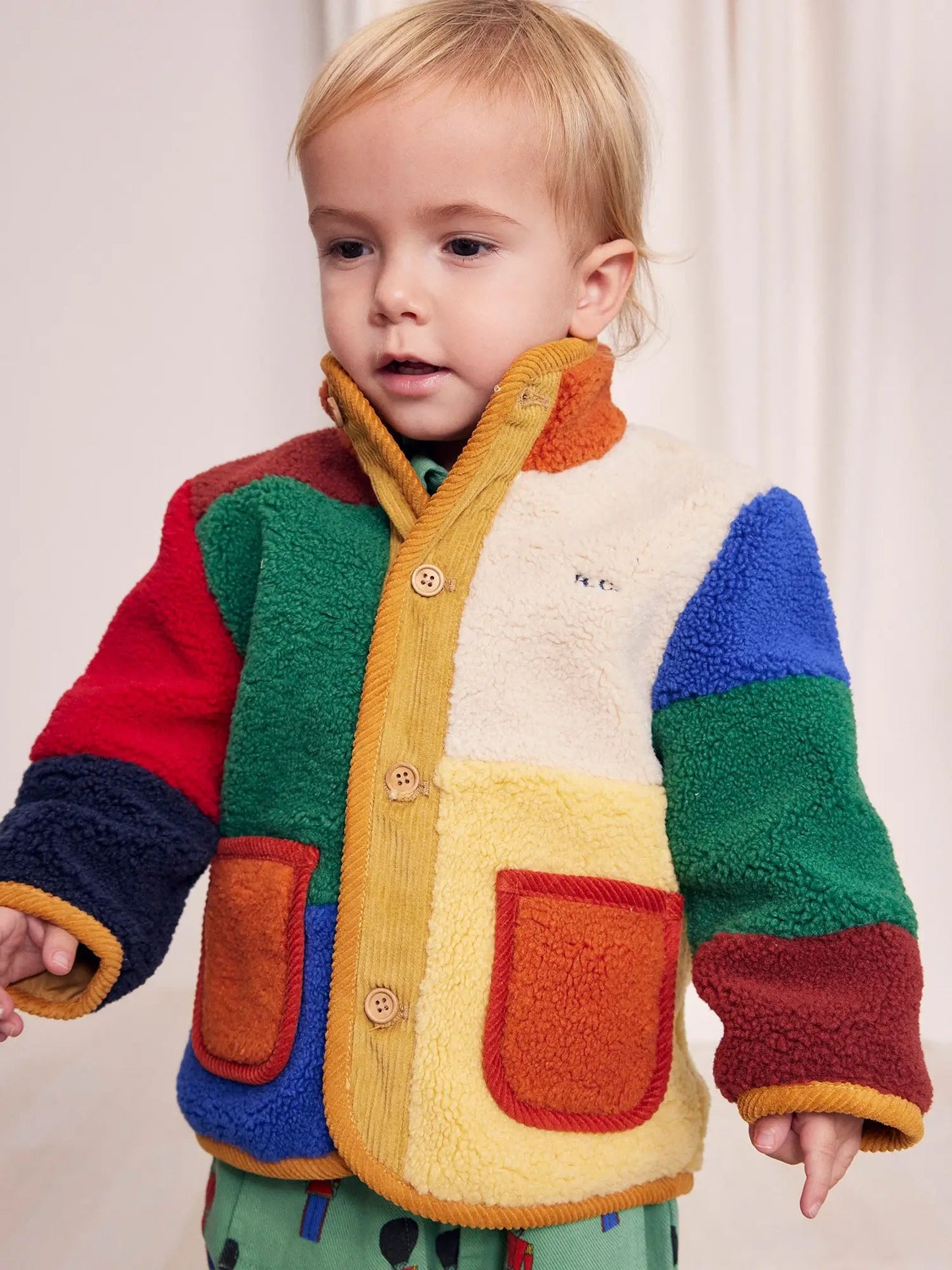 Giacca teddy color block Baby