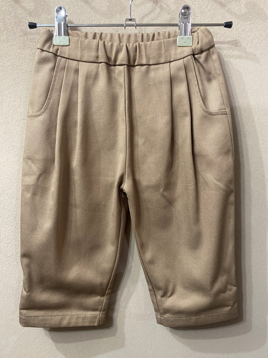 Pantaloni cotone colore camel