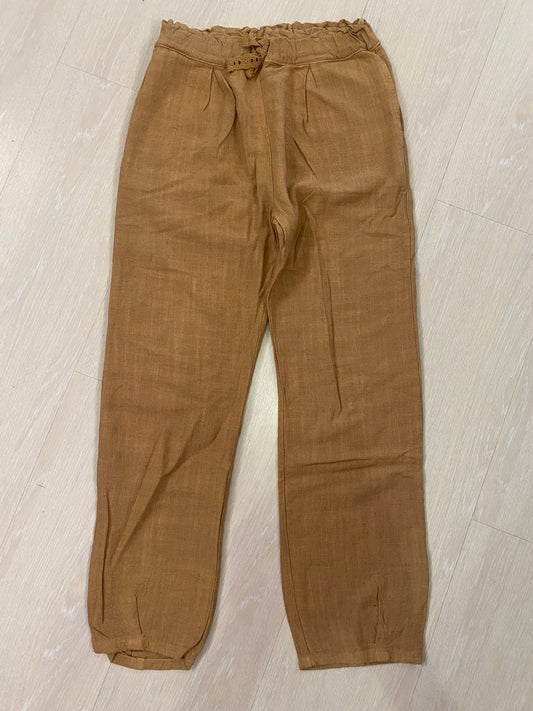 Pantalone in Lino e viscosa colore camel