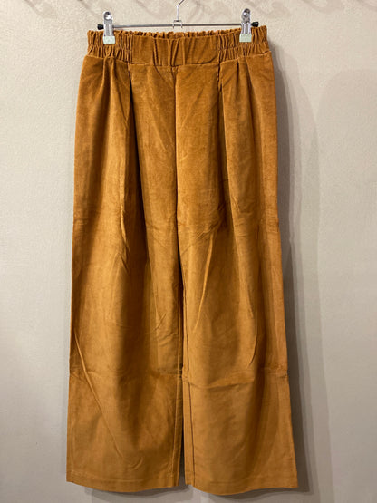 Pantalone palazzo velluto colore zucca