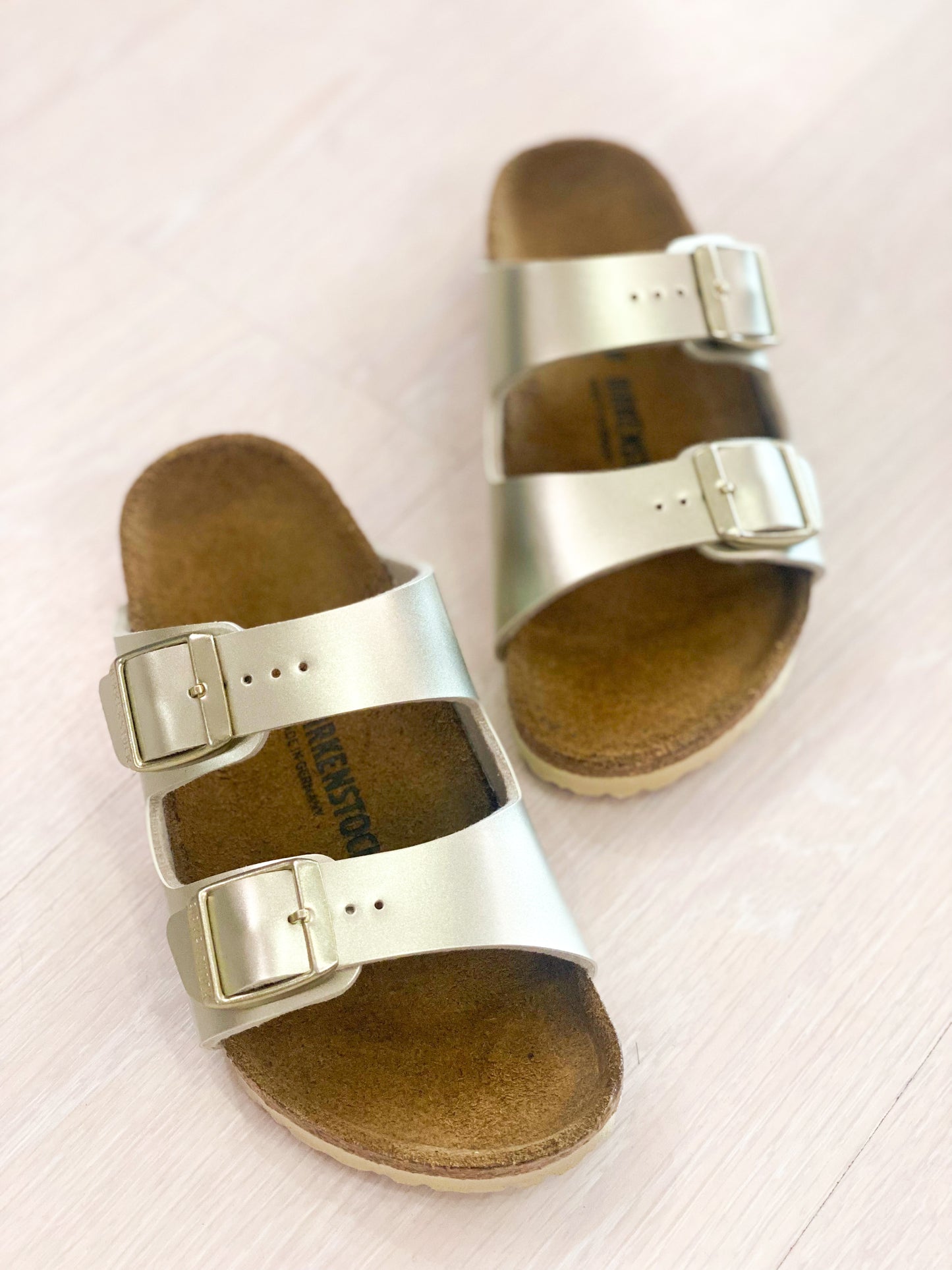 BIRKENSTOCK Arizona ciabattina bambina electric metallic gold