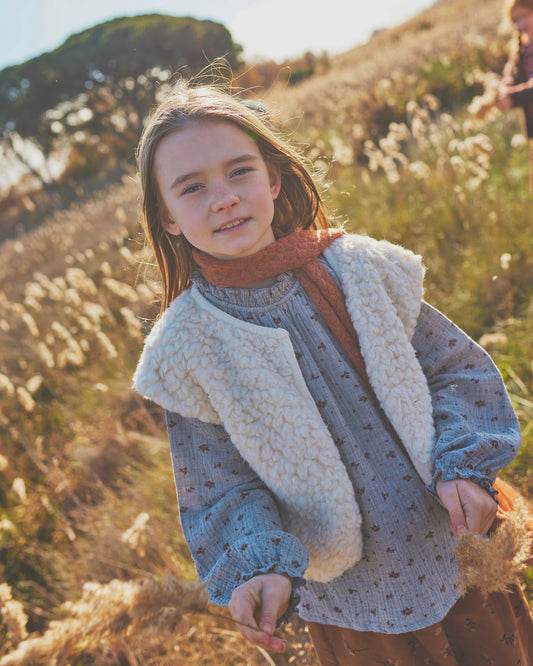 Camicia colore grigio stampa piccoli fiorellini