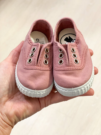 Chipie scarpe in tela con punta in gomma rosa antico