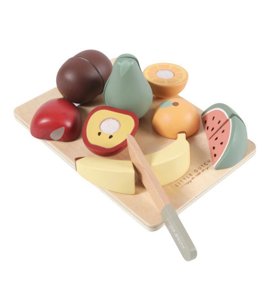 LITTLE DUTCH Set frutta in legno da tagliare