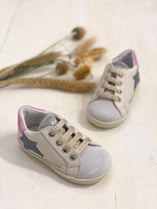 sneakers bambina pelle e suede