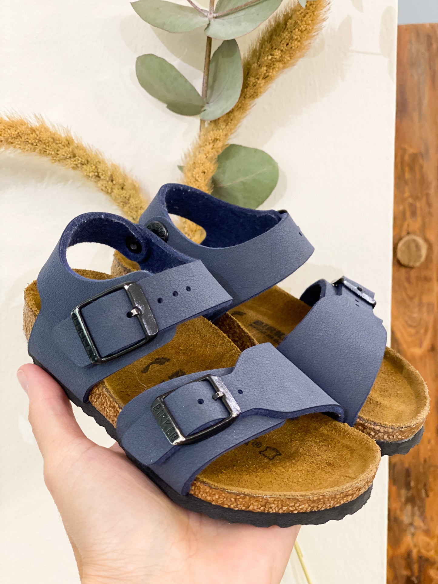 Birkenstock New York sandalo bambino blu navy